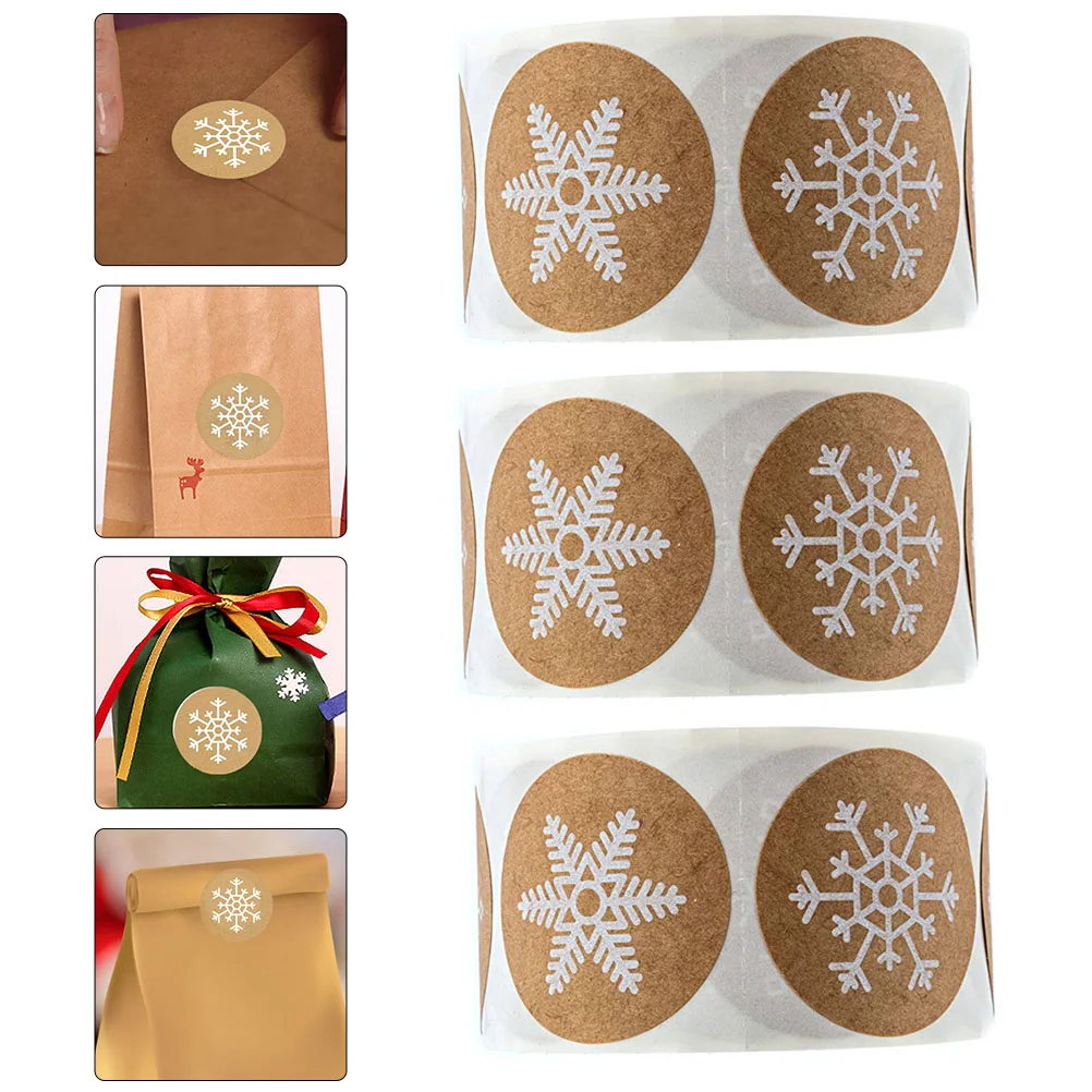 

3 рулона практичных наклеек для упаковки рождественских подарков (разные цвета)