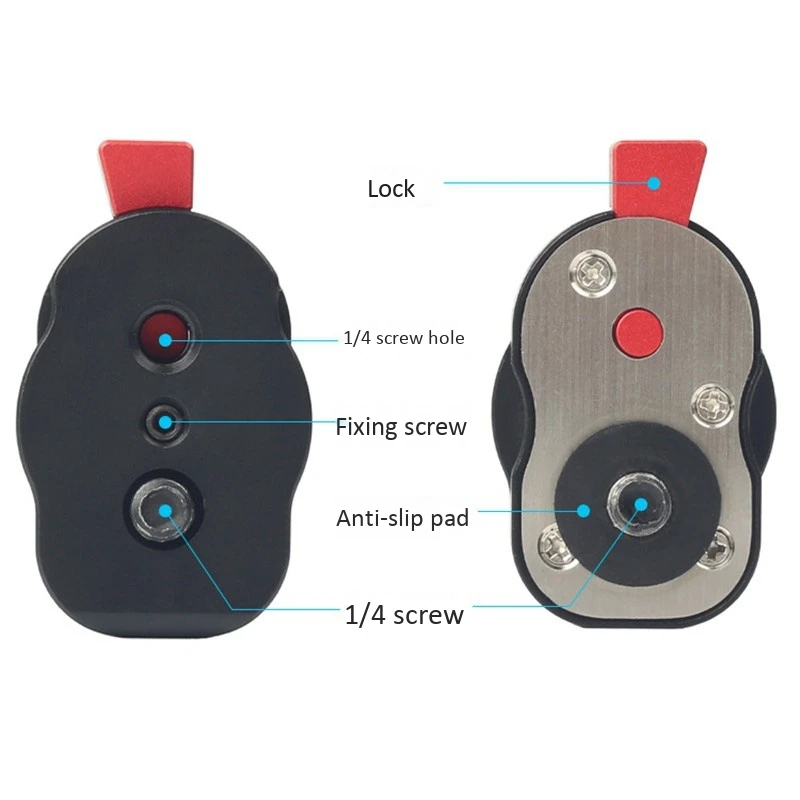 

ADAI Quick Release Plate Monitor Display Camera Slr Universal Accessories Quick Buckle 1/4 Screw Quick Release Plate