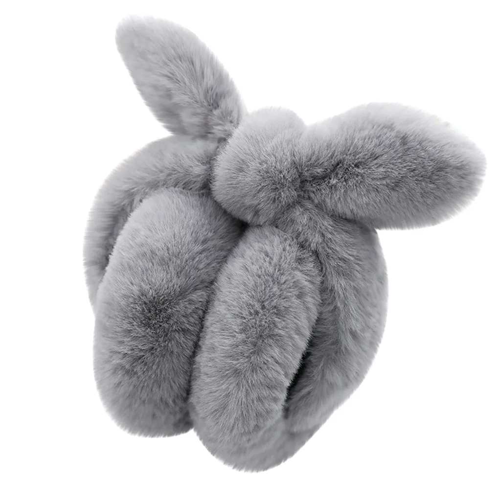 Милые плюшевые зимние теплые регулируемые наушники с бабочками и ушками Модные