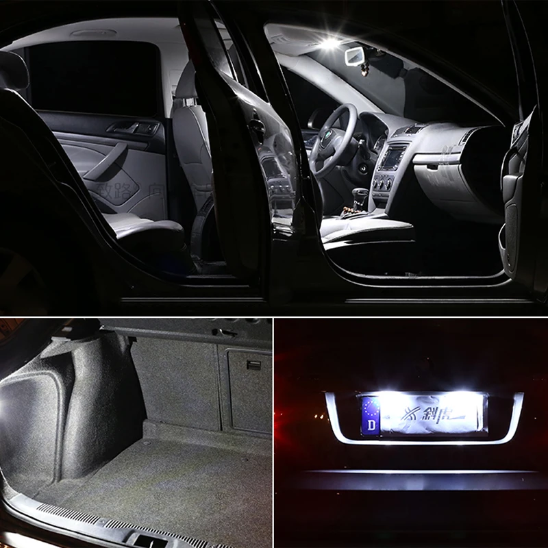 6Pcs White Canbus Led Bulbs Interior Light For KIA Picanto 2017 2018 2019 (for NO Sunroof model) Map Trunk License Plate | Автомобили и