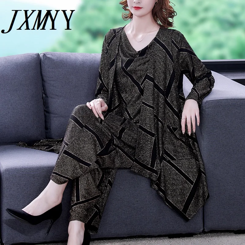 

JXMYY 2021 Autumn And Winter New Fashion Elegant Noble Western Style And Comfortable Three-Piece Women's Suit