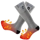 Модные новые электрические спортивные носки для мужчин и женщин, носки с контролем температуры и 3 переключателями, на батарейках, зима, 2020