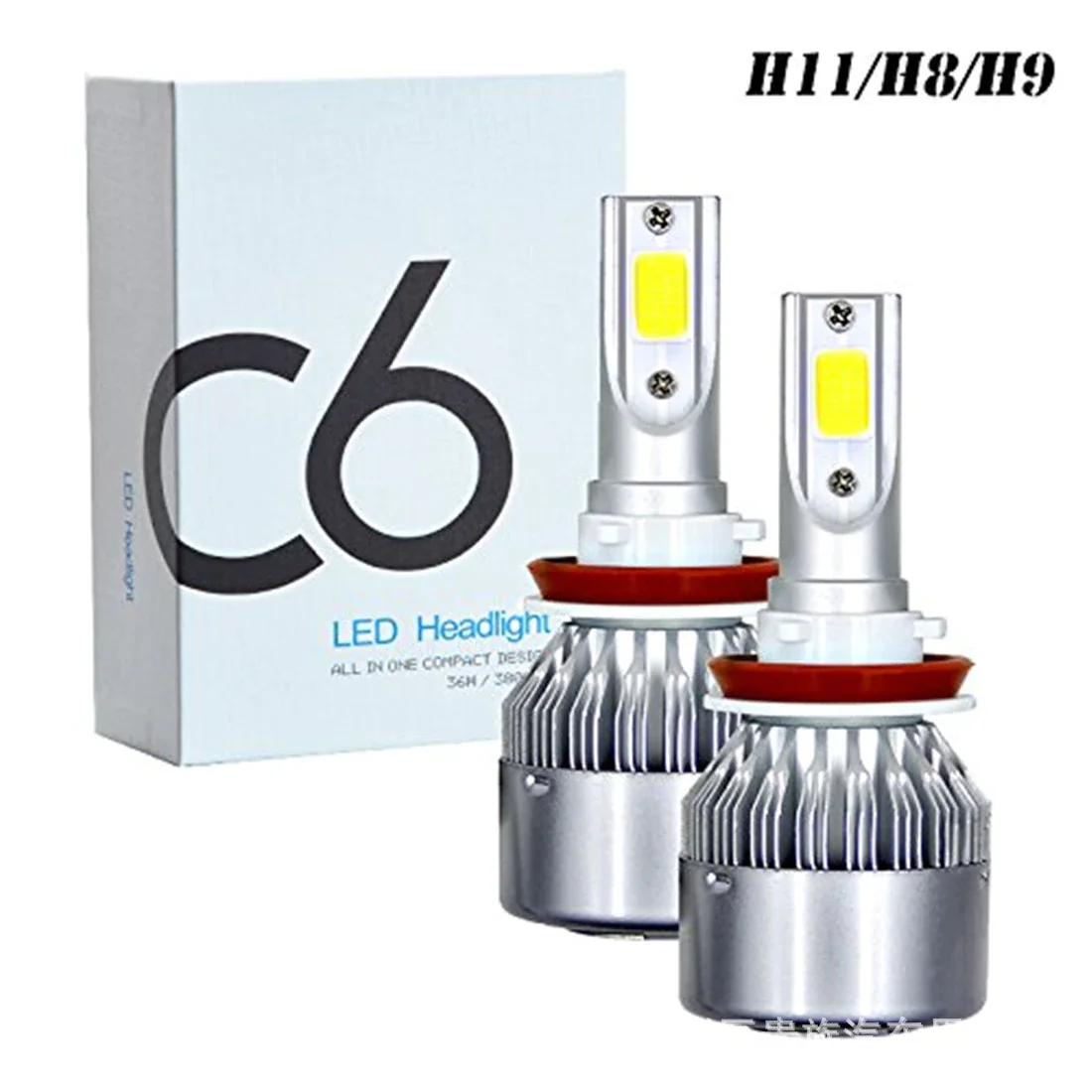 

C6 H1 H3 Car Led Headlight Bulbs Auto Headlamps H7 LED Car Lights H4 880 H11 HB3 9006 H13 6000K 72W 12V 7600LM