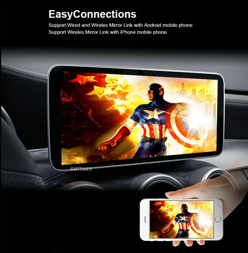 SWITNAV Android 9 0 Автомобильный DVD плеер для BENZ C класса GLC 2015 2016 2017 2018 NTG 5 gps аудио дисплей