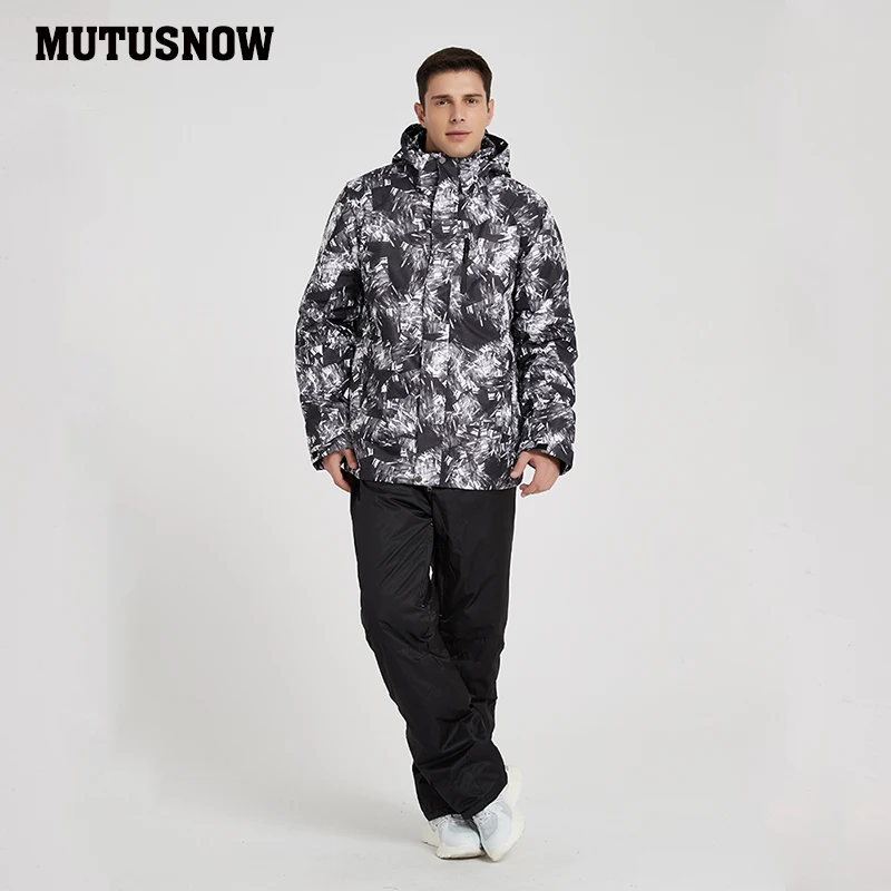Новинка 2020 зимний лыжный костюм для мужчин ветрозащитный водонепроницаемый