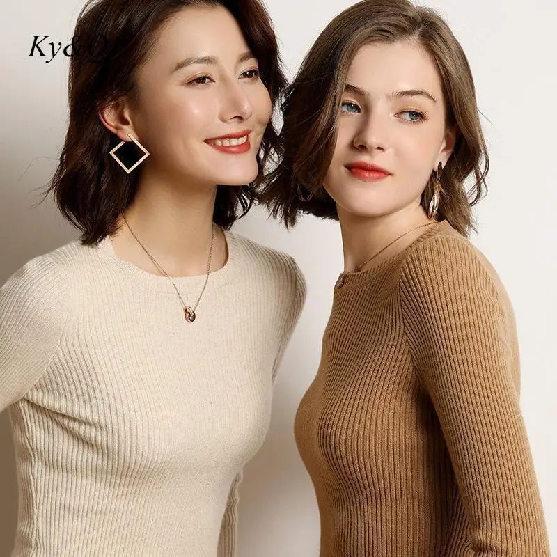 Брендовый роскошный зимний женский милый Повседневный пуловер с круглым вырезом