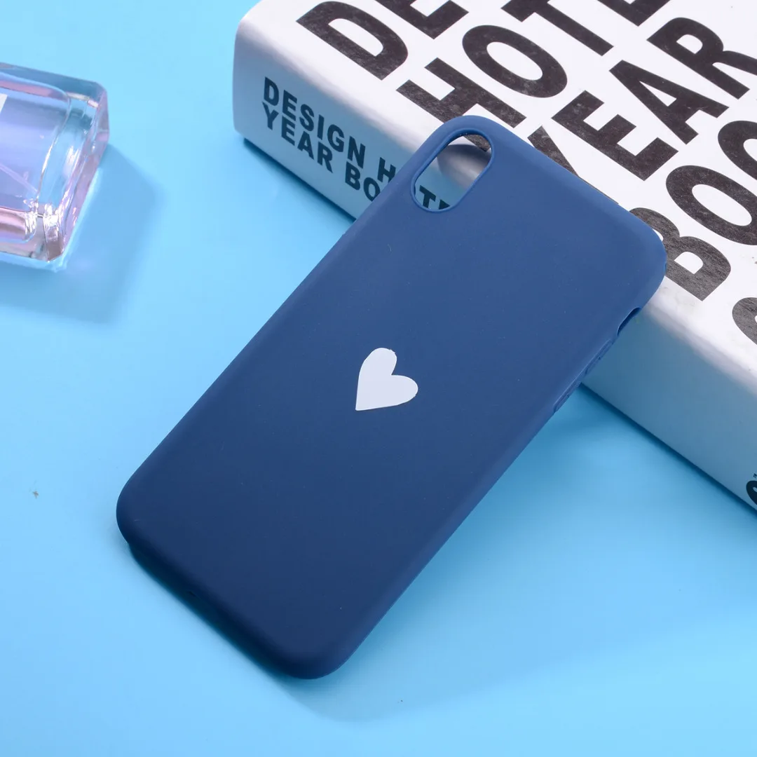 Чехол для телефона iphone XR X 6 s 7 8 plus милое простое любовное сердечко Ударопрочный