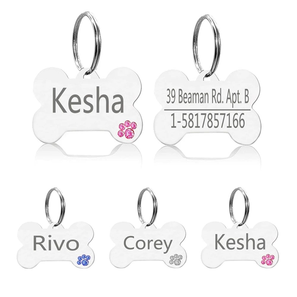 Собачьи бирки для собак персонализированная Выгравированная бирка из