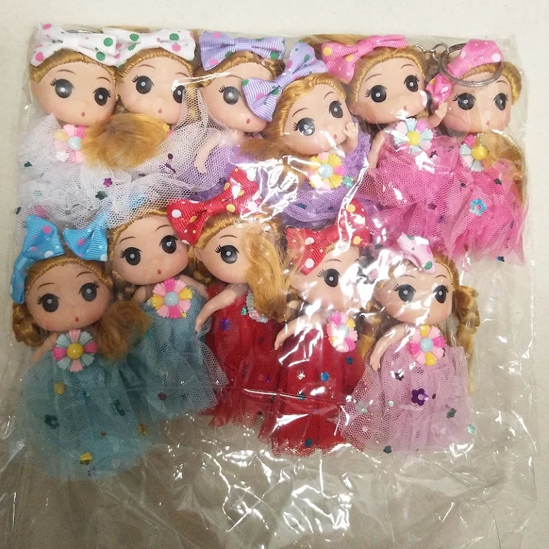 9 см Цветочная юбка принцесса невеста спутанная кукла Полная Детская брелок