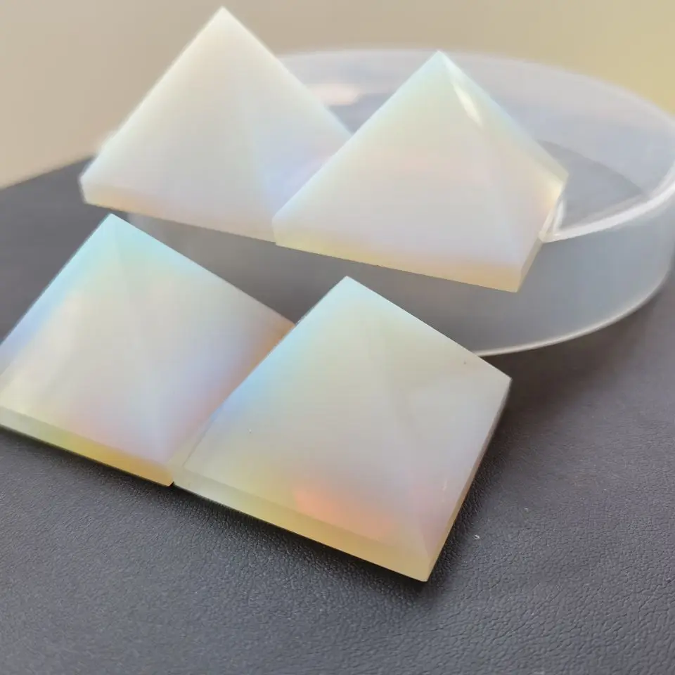 Природный белый опал 1 шт. 4 см каменная Пирамида кристалл энергетическая точка