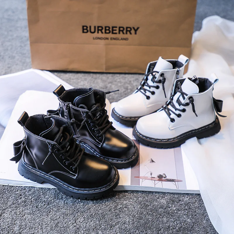 

Kids Boots 2021 Autumn Winter Children Fashion Ankle Chelsea Boots PU Baby Girls Brand Shoes Boys Black Boots Toddlers Shoe