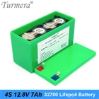 Аккумулятор Turmera 32700 Lifepo4 4S1P, 12,8 В, 7 Ач, с балансировкой BMS 4S 40 А, для электрической лодки и источника бесперебойного питания 12 В