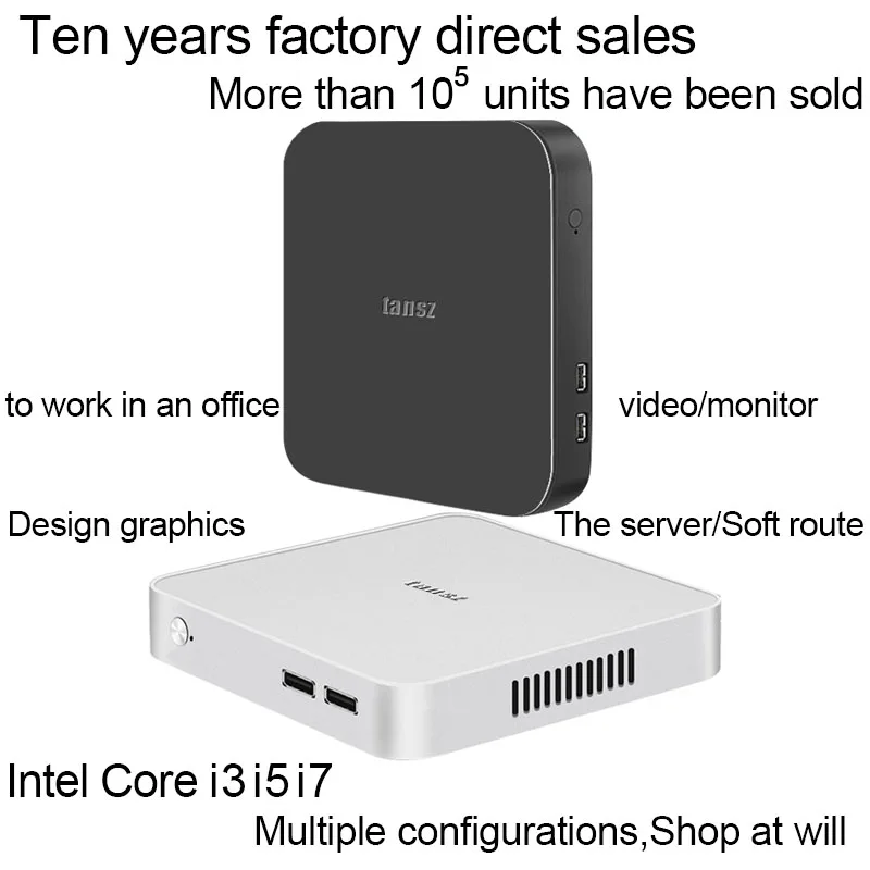 Xc Мини ПК Intel Core i3 i5 i7Linux Windows 10 4 к HTPC MiniPC настольный компьютер игровая