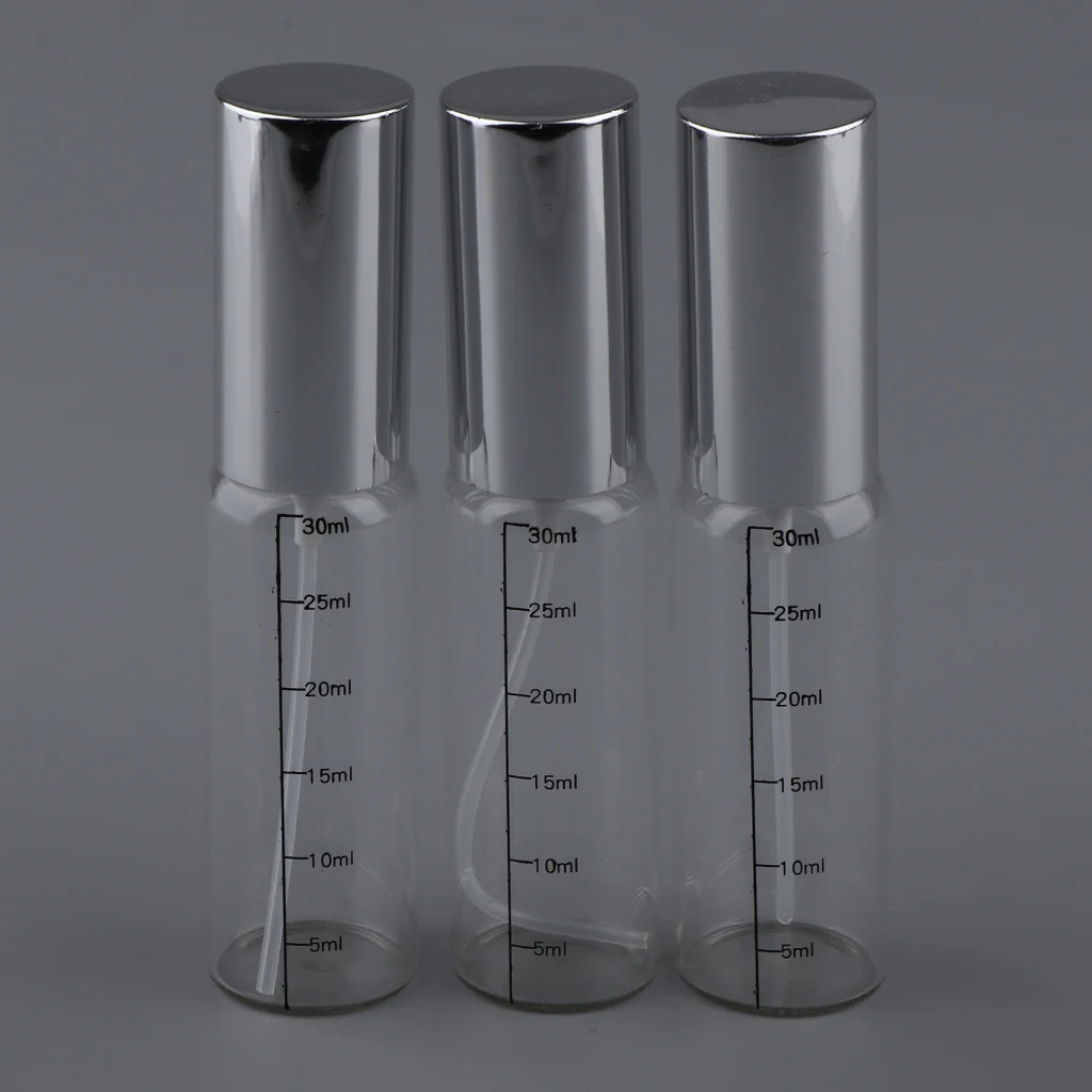 

Transparent Perfume Bottles (30ml, 3pcs), Travel Refillable Perfume Atomizer Spray Bottle, Fragrance Empty Bottle With Scale