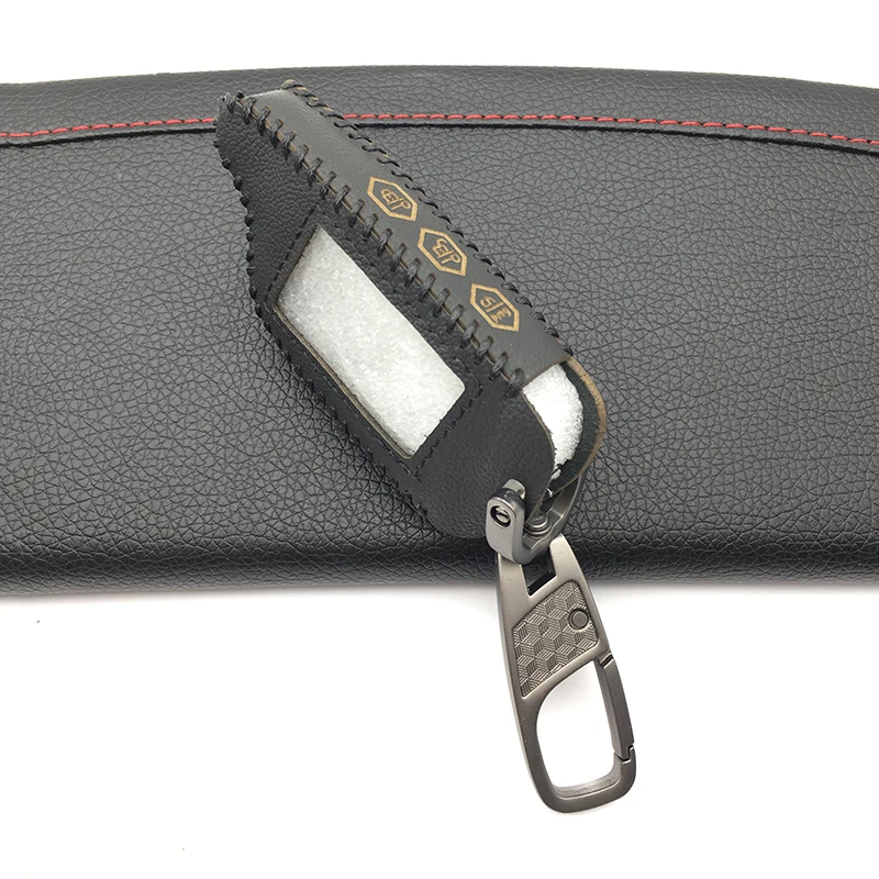 

2-way B9 LCD Keychain Remote Control Leather Key Case Cover for Car Alarm System Security Starline Russian Vehicle A91 A61 B9/B6