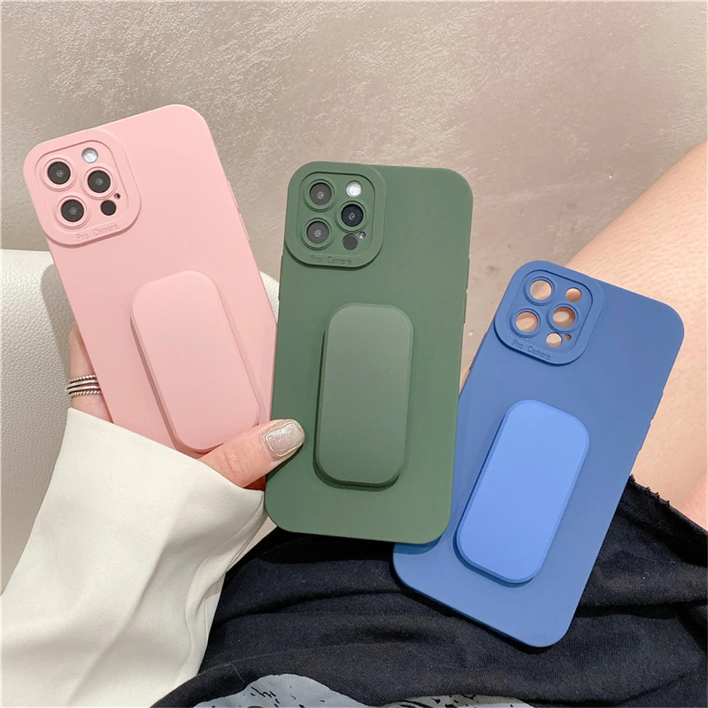 

Креативный чехол для IPhone13 Pro Max, чехол для телефона на осень и зиму, цветной кронштейн с пряжкой, подходящий Мягкий чехол из ТПУ, простой чехол...