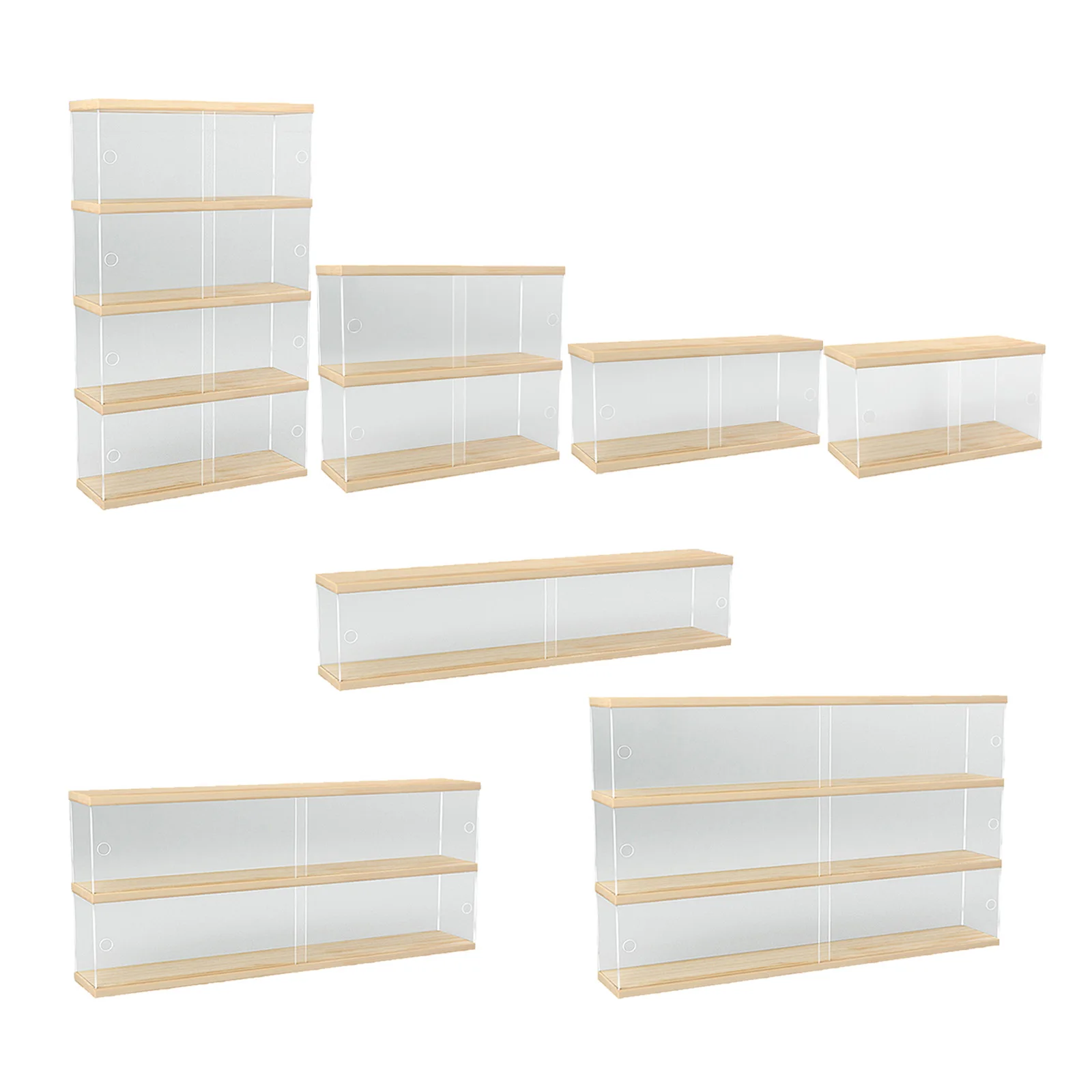 

Акриловые экшн-фигурки, коробка для хранения игрушек, мультяшная фигурка, кукла, демонстрационная подставка, Пылезащитная модель, игрушечн...