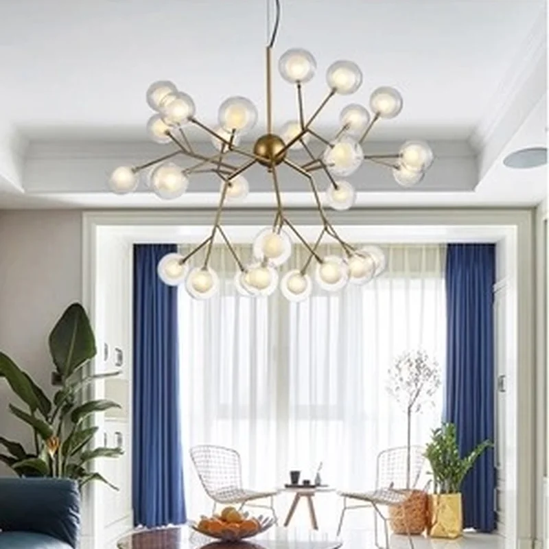 Светодиодная Подвесная лампа G4 с двойным стеклом в стиле пост-модерн для