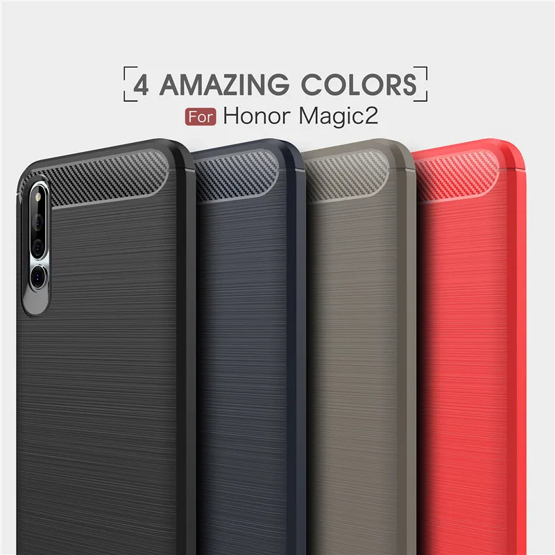 Чехол для Huawei Honor Magic 2 защитный тонкий армированный чехол из углеродного волокна