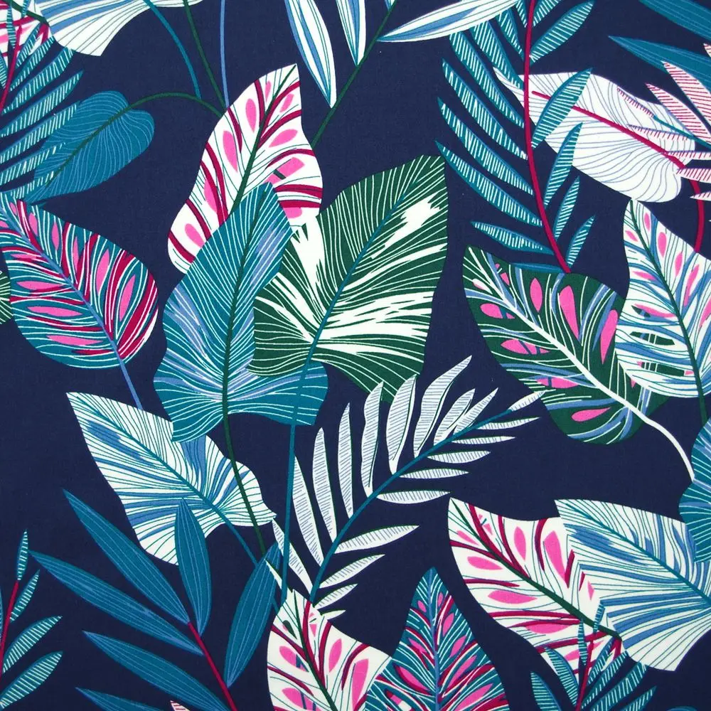 1 ярд хлопчатобумажной Поплиновой ткани для шитья лоскутного платья с листьями