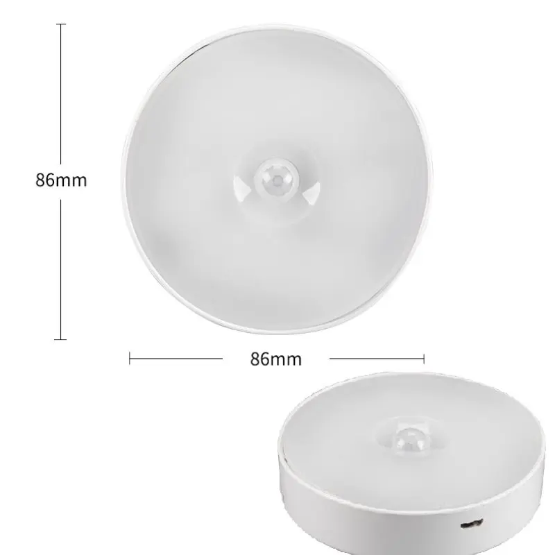 

6 Beads LED Motion Sensor Night Light USB Rechargeable Bedroom Wall Lamp Stairs Intelligent Body Light Sensor Lamp