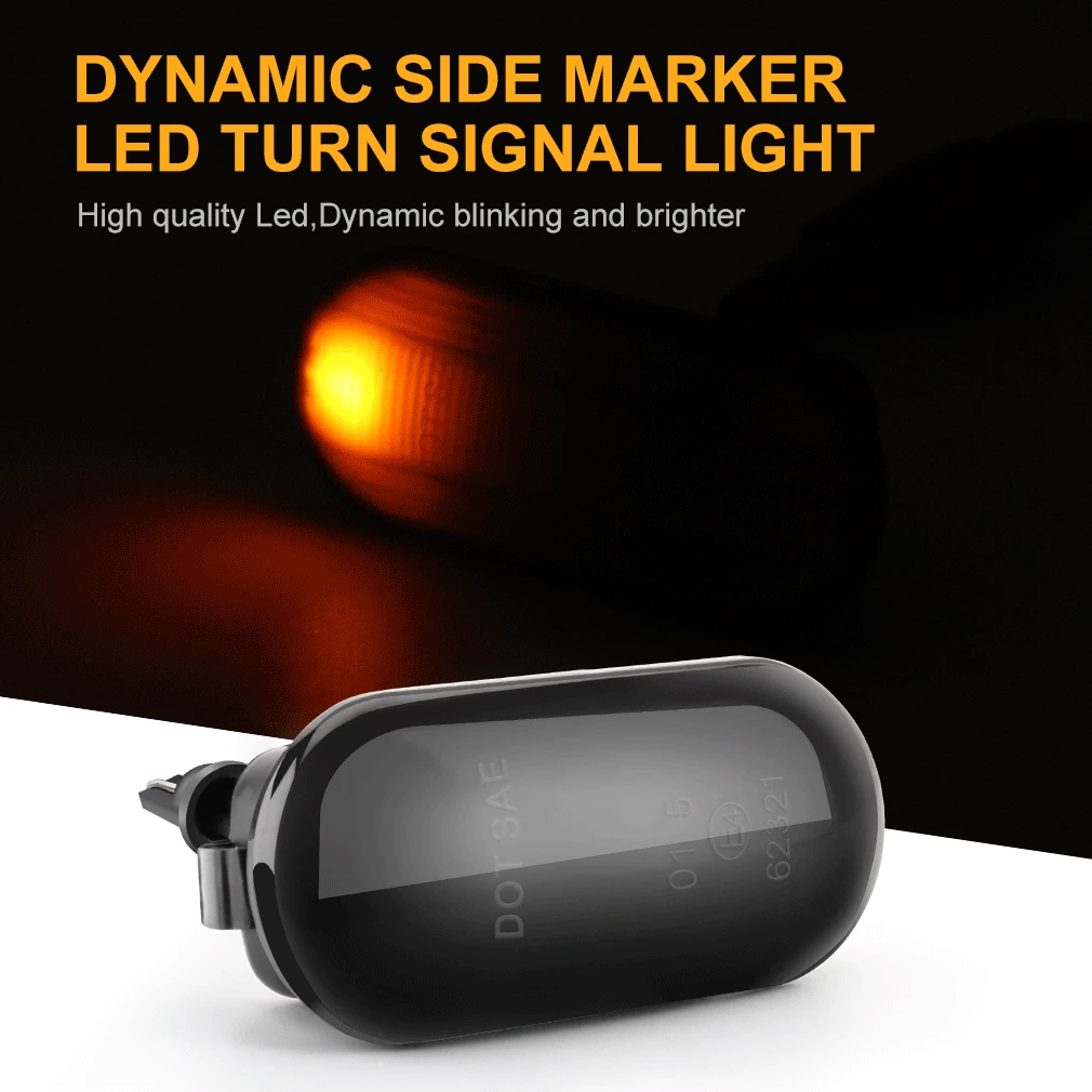 2 шт. последовательный мигающий светильник светодиодный динамический боковой