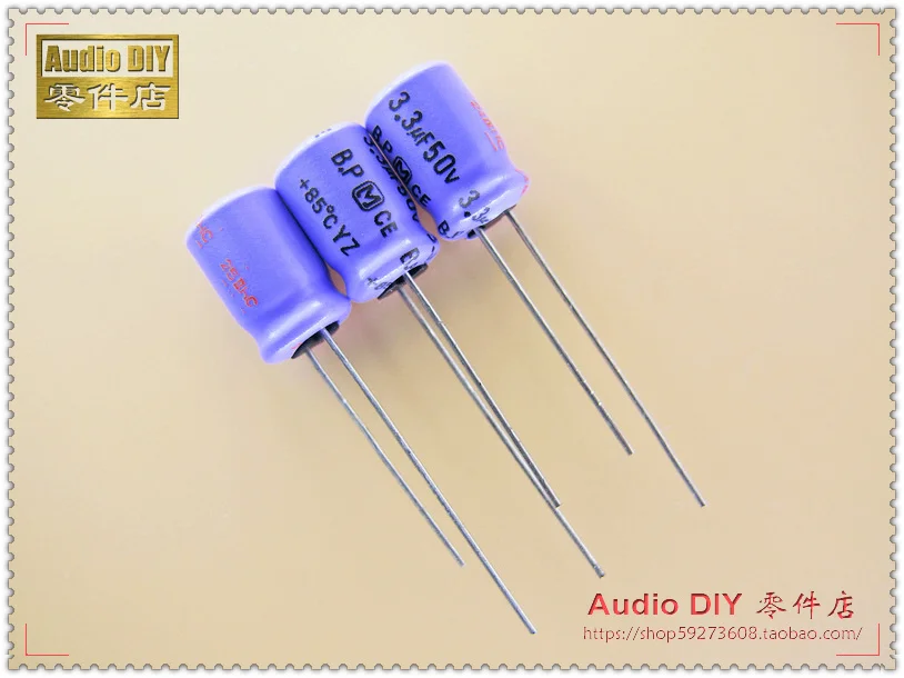 30PCS/50PCS Matsushita YZ-BP series 3.3uF/50V audio non-polar electrolytic capacitor (original bag original box) free shipping