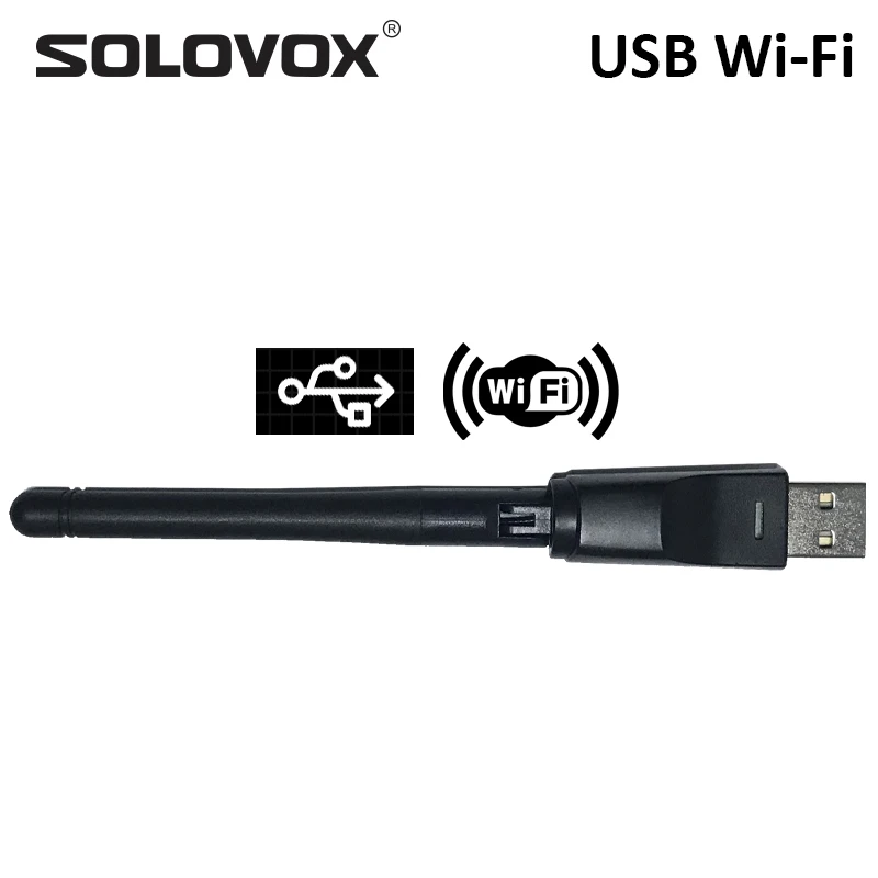 SOLOVOX USB WiFi с антенной работает для SOLOVOX V9S S V6 V8S Серия цифровых спутниковых приемников для ТВ-приставки стабильный сигнал