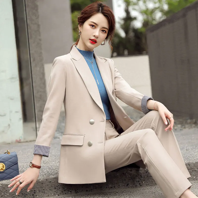 

2021 Spring New Style Korean Style Business Attire Temperament Goddess Style Two-Piece Fashionable Stylish Small Suit Outfit