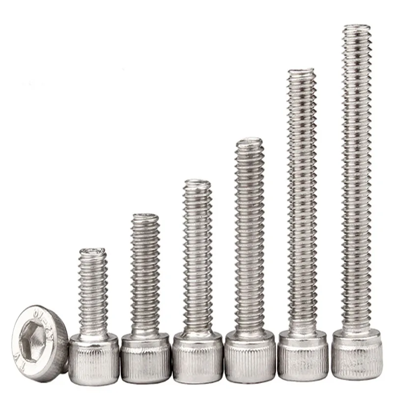 

Hexagon Hex Socket Cap Head Screw M1.4 M1.6 M2 M2.5 M3 M4 M5 M6 M8 M10 Stainless Steel Allen Bolt DIN912 Hex Screw with Key