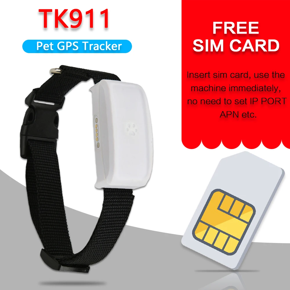 Мини TKSTAR TK911 Wi Fi для домашних животных кошек собак GPS трекер водонепроницаемый