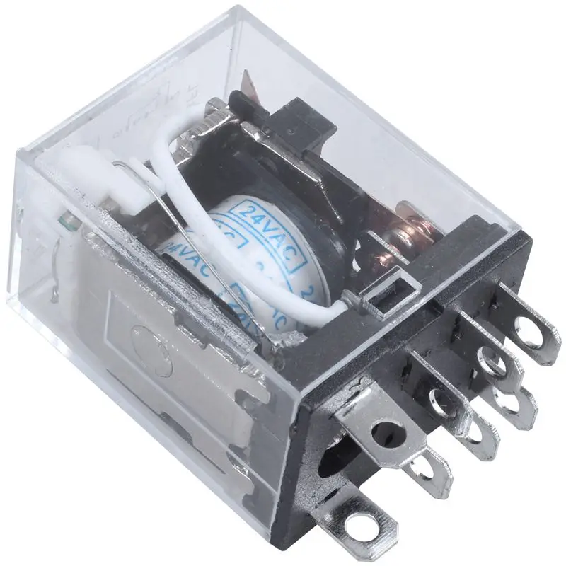 JQX 13F LY2 переменного тока 24V Катушка 8 Pin DPDT красный светодиодный электромагнитное