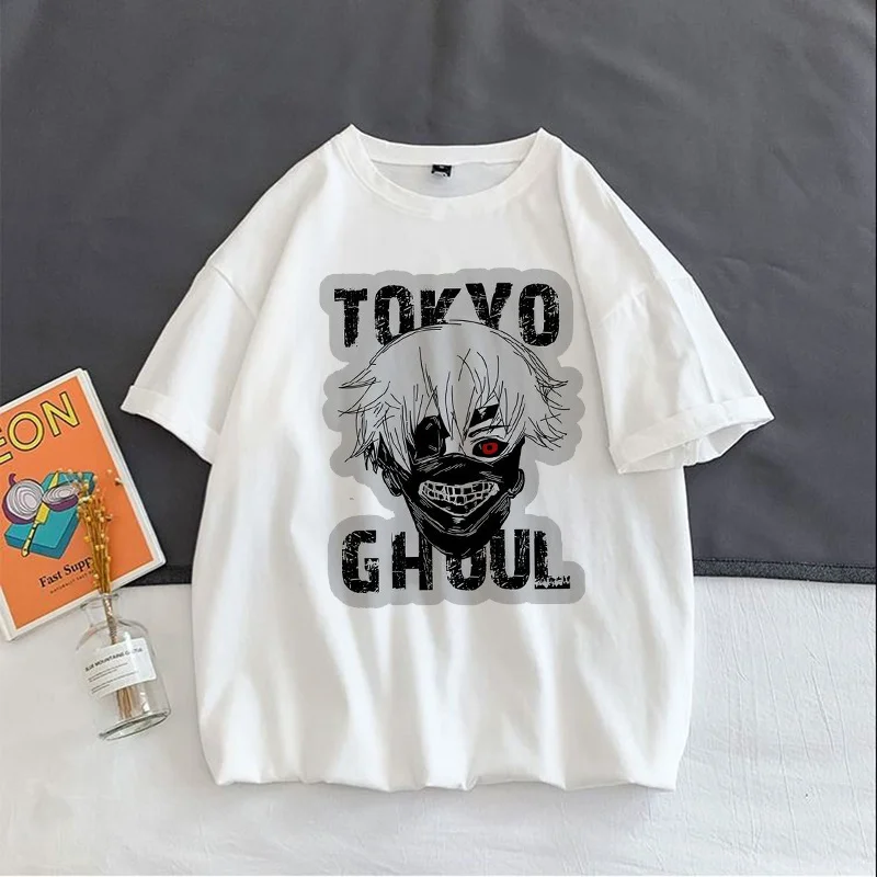 

Kaneki ken eye printed loosely Japanese anime punk t-shirts of women's cartoons