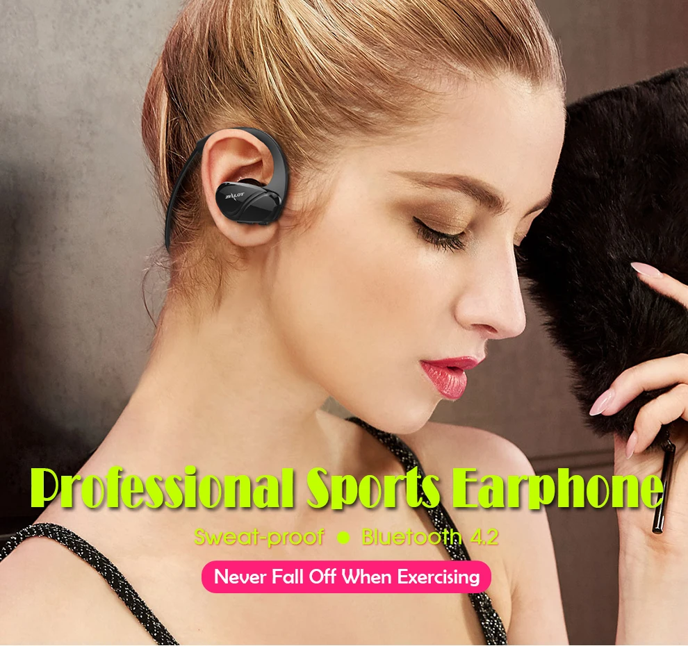 ZEALOT H6 Водонепроницаемый Bluetooth наушники стерео беспроводные наушники Фитнес Спорт Бег использовать громкой связи с микрофоном