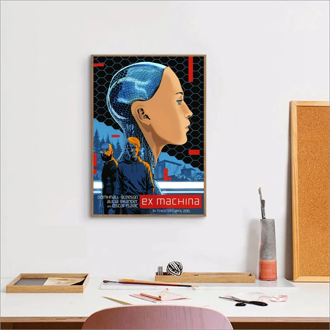 Плакат с фильмом Ex Machina обложка на холсте индивидуальный постер украшение для