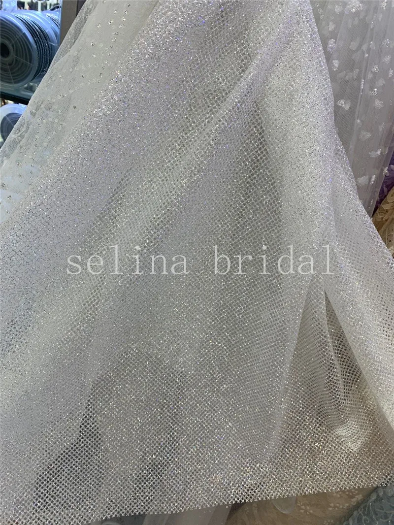 5 ярдов selina bridal NN004 # прекрасная Новинка 2020 блестящее Тюлевое Сетчатое кружево dobby