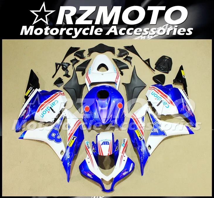 

New ABS Motorcycle Whole Fairings Kit Fit For Honda CBR600RR F5 09 10 11 12 2009 2010 2011 2012 bodywork set blue white