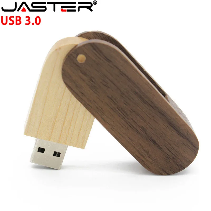 JASTER USB 3 0 Бесплатная доставка Пользовательский логотип деревянный поворот