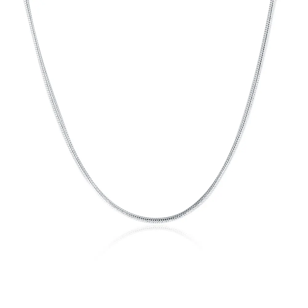 

1MM snakelike silver jewelry with fashionable snakelike chain