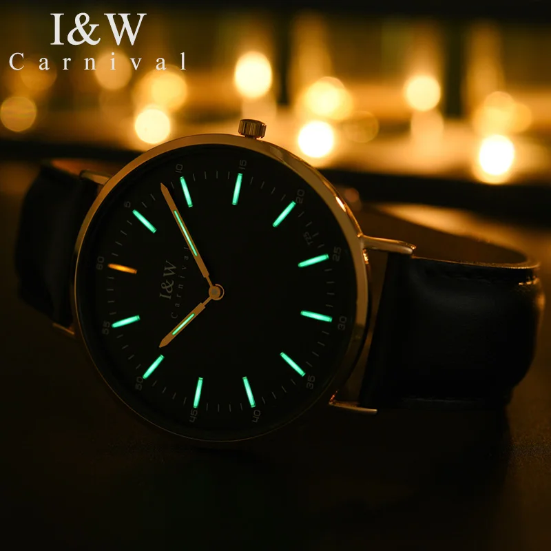Часы карнавальные для мужчин и женщин ультратонкие кварцевые наручные часы