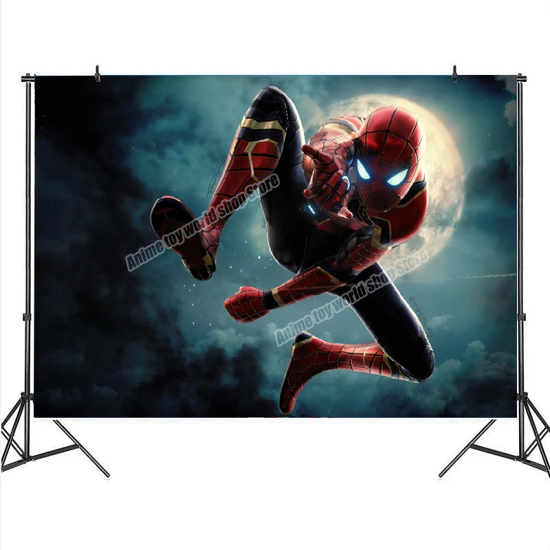 Виниловый фон для фотосъемки на заказ с изображением героев мультфильма Marvel
