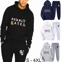 men sets pearly gate sportswear man hoodie pullovers sweatpants mens clothing autumn winter 2 pieces set 2021 design fashion