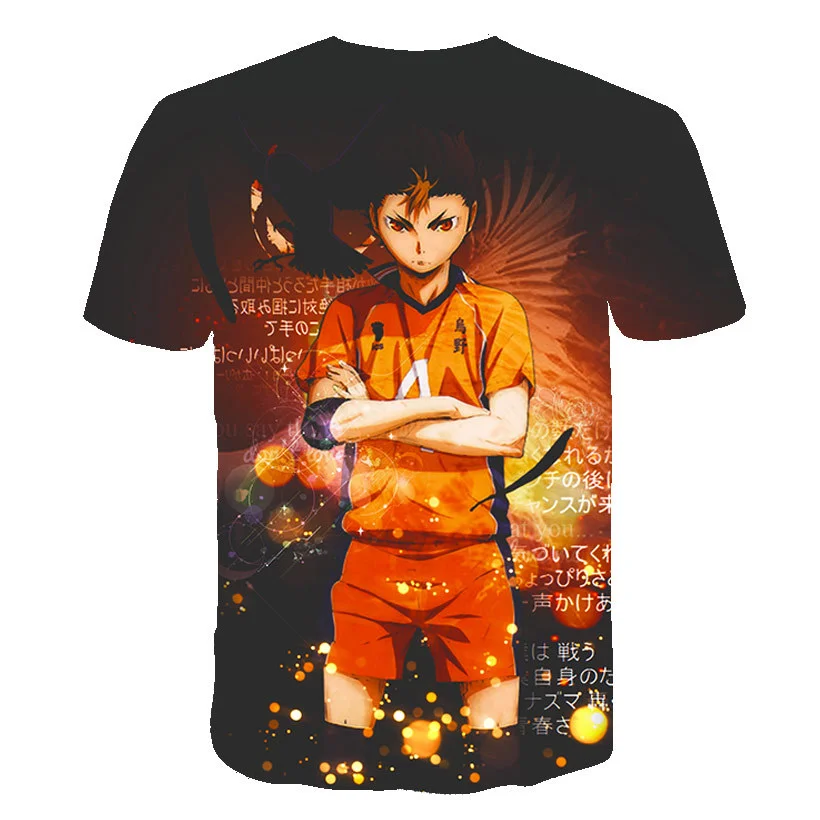 

Summer New Boys and Girls T-shirt Japanese Anime 3D Printing Youth Street Clothing Round Neck Harajuku Top