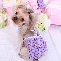 new pet dog panties strap sanitary adjustable dog dot print underwear diapers physiological pants puppy shorts