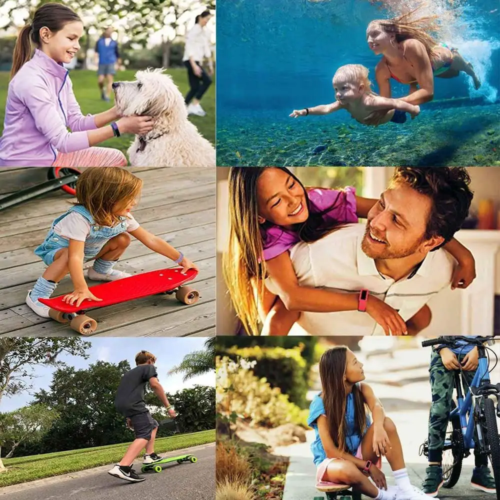 Совместим с Fitbit Ace 2 ремешка для детей мягкий силиконовый браслет аксессуары