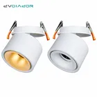 Светодиодный светильник с регулируемой яркостью, Встраиваемый светодиодный потолочный светильник с чипом CoB 7 Вт, 10 Вт, 12 Вт, точечный СВЕТОДИОДНЫЙ Светильник Внутреннее освещение кухни для магазина одежды, офиса