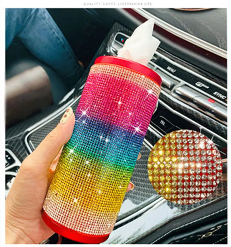 игрушка салфетница Креативные радужные стразы металлическая держатель для