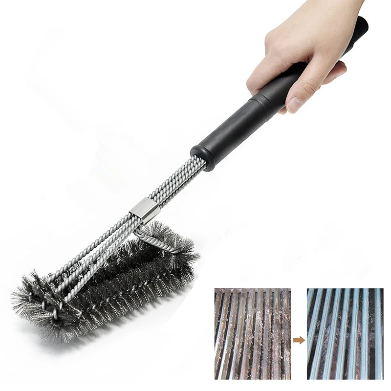 

Grill Brush Barbecue Cleaning Stainless Steel Wire Bristles Cleaner Cooking Grates Racks and Burners Cleanin BBQ Accessories