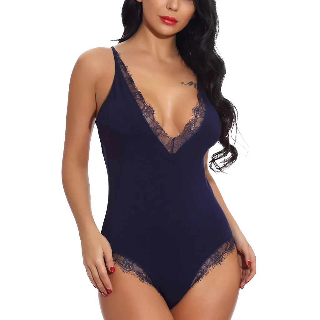 Модное женское кружевное нижнее белье сексуальное с v-образным вырезом