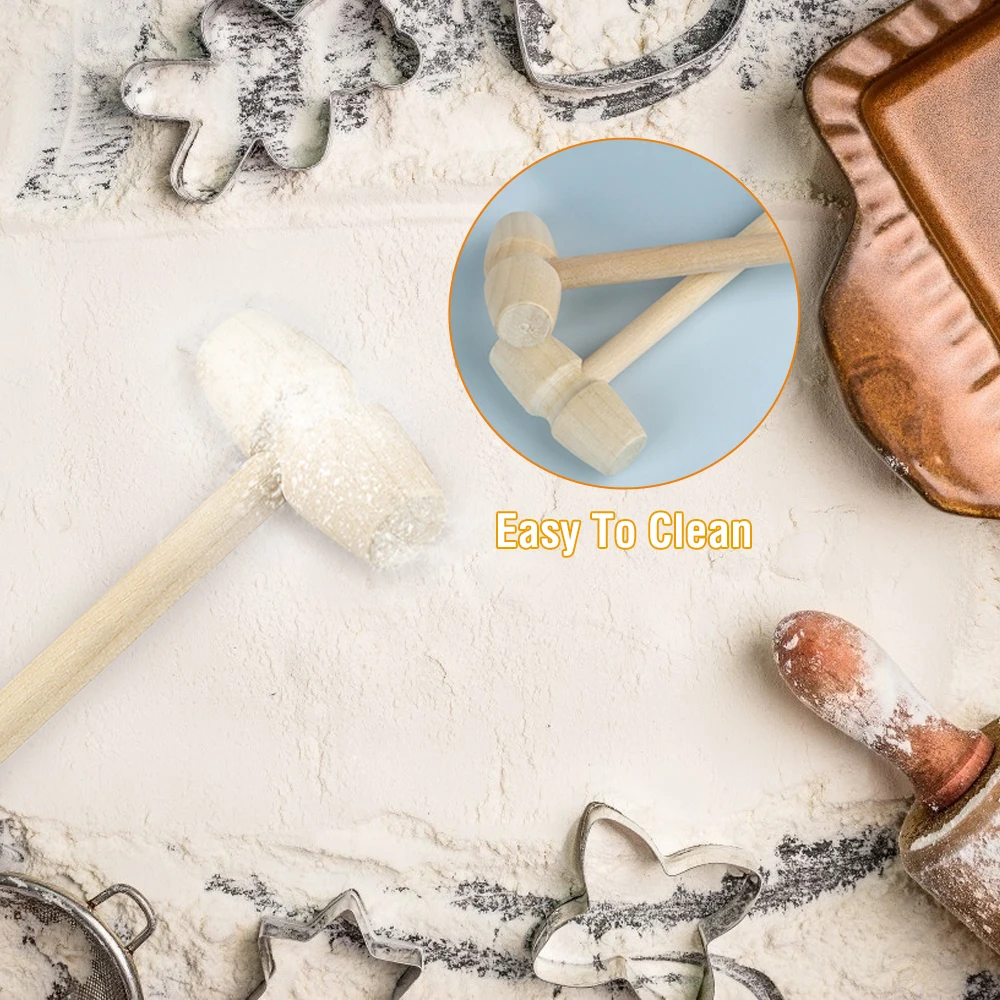 

Mini Wooden Hammer Baby Toy Pounder Replacement Wood Mallets Jewelry Crafts Making Tools for home DIY Gift Labor saving tool